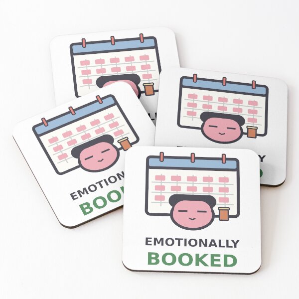 Item preview, Emotionally Booked — Funny Introvert Calendar Design, Cute Gift For Tired Friends designed and sold by QuirkyCartel.