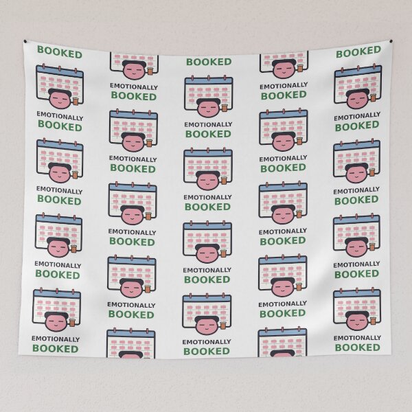 Item preview, Emotionally Booked — Funny Introvert Calendar Design, Cute Gift For Tired Friends designed and sold by QuirkyCartel.