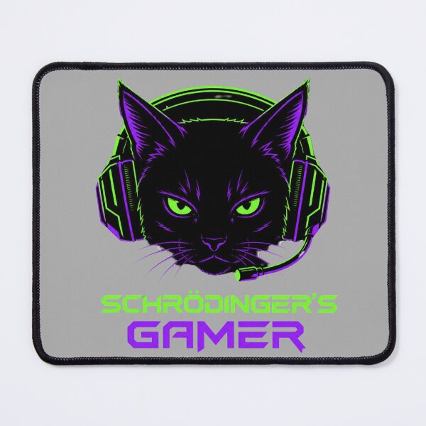 Item preview, Schrödingers Gamer Cat - Neon Line Art Gaming designed and sold by DesignByHarun.