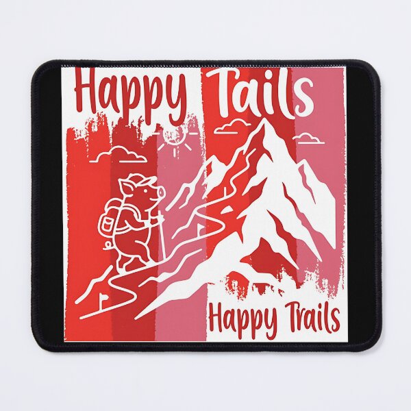 Item preview, Happy Tails Happy Trails Hiking Pig designed and sold by Aganona.