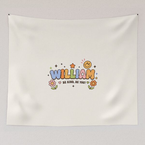 Item preview, William Retro Groovy Name | Be Kind Be You Cute Smiley Design designed and sold by looplandger.