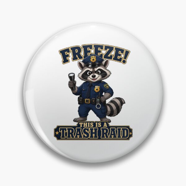 Item preview, Funny Police Raccoon Trash Raid Design designed and sold by Kolibra.
