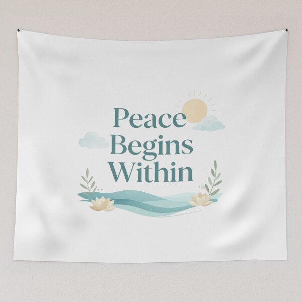 Item preview, Peace Begins Within Inspirational Design designed and sold by Fresh Starts.