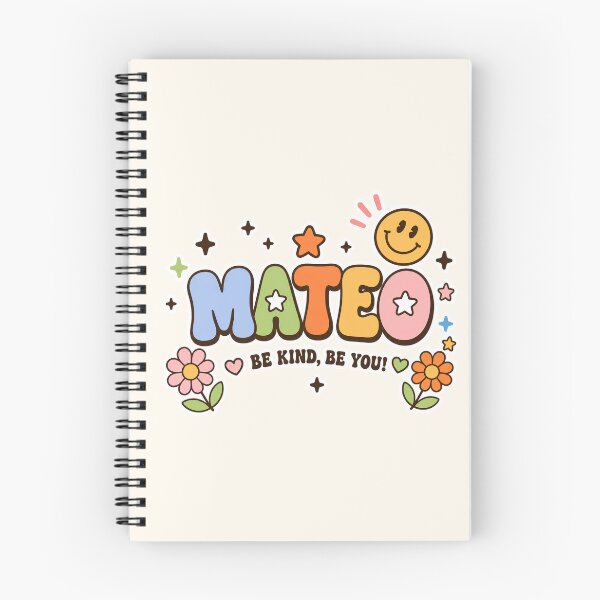 Item preview, Mateo Retro Groovy Name | Be Kind Be You Cute Smiley Design designed and sold by looplandger.