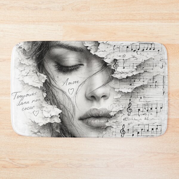 Item preview, Romantic Music Portrait – Graphite Pencil Art designed and sold by GRFORA.