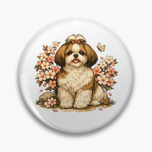 Item preview, Shih Tzu Cherry Blossom Garden designed and sold by Daily Quirk.