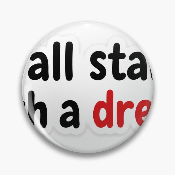 Item preview, It All Starts With a Dream Sticker | Motivational Quote | Minimal Typography Sticker designed and sold by Doodlynx.