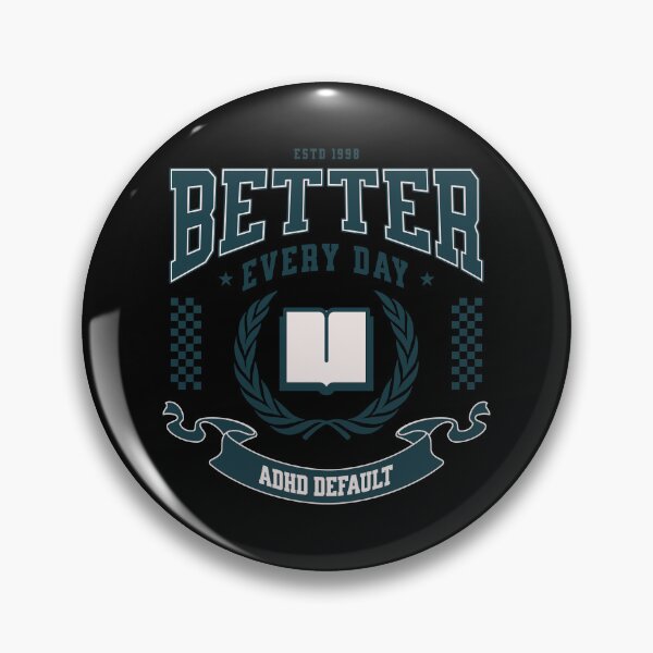 Item preview, Better Every Day ADHD Default Varsity Design – Retro Collegiate Book Logo designed and sold by lenalenspod.