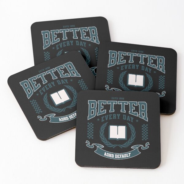 Item preview, Better Every Day ADHD Default Varsity Design – Retro Collegiate Book Logo designed and sold by lenalenspod.