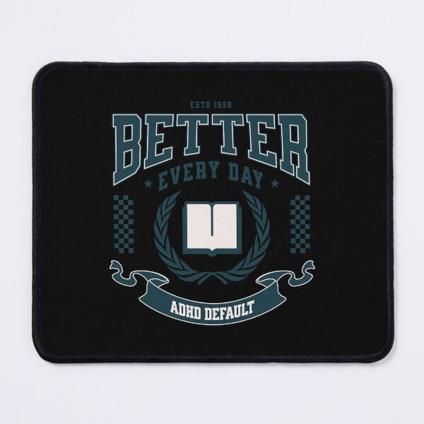 Item preview, Better Every Day ADHD Default Varsity Design – Retro Collegiate Book Logo designed and sold by lenalenspod.
