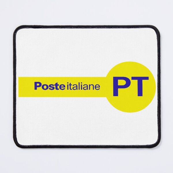 Item preview, Italian Mail Inspired Retro Postal Emblem – Yellow & Blue Vintage Graphic designed and sold by PIXEL POP DESIGNS - Beyond the Norm!.
