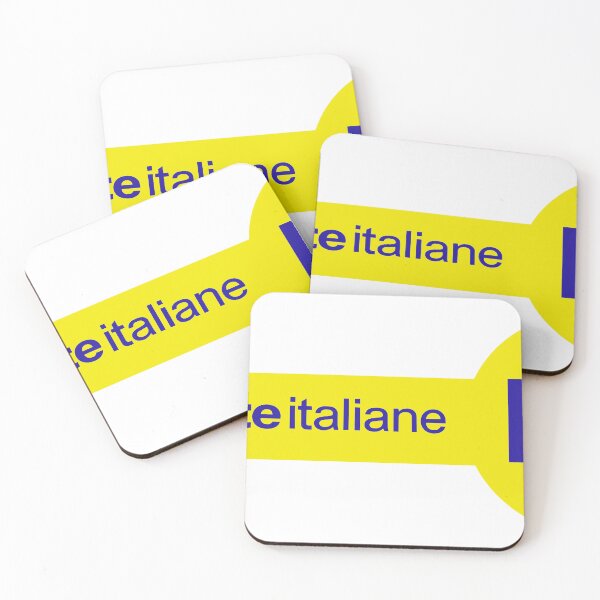 Item preview, Italian Mail Inspired Retro Postal Emblem – Yellow & Blue Vintage Graphic designed and sold by PIXEL POP DESIGNS - Beyond the Norm!.