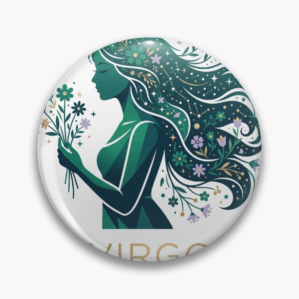 Item preview, Virgo Zodiac Sign Aug 23 Sep 22 Floral Maiden Art Design designed and sold by Vivaro.