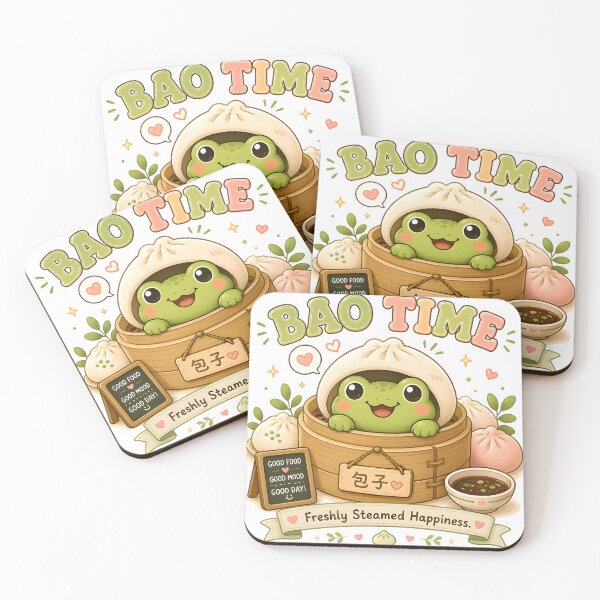 Item preview, Cute Bao Bun Frog Kawaii T-Shirt | Steamed Dumpling Frog Foodie Aesthetic Gift designed and sold by Snackwear Apparel.