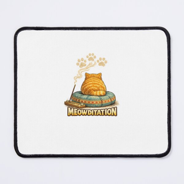 Item preview, Meowditation Funny Cat Meditation Retro Vintage Cat Lover Zen Humor designed and sold by IronVibesStudio.