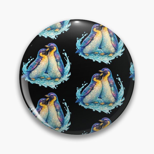 Item preview, Magical penguins in sparkling water designed and sold by Side Quest Co..