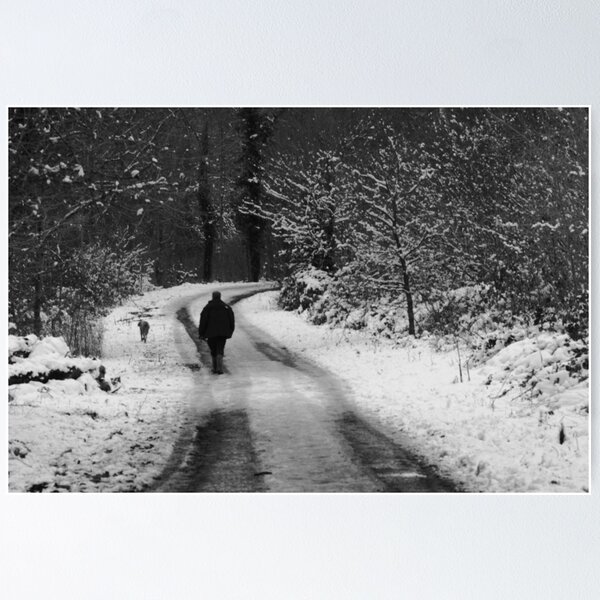 Item preview, snowy dog walking designed and sold by Gallery one.