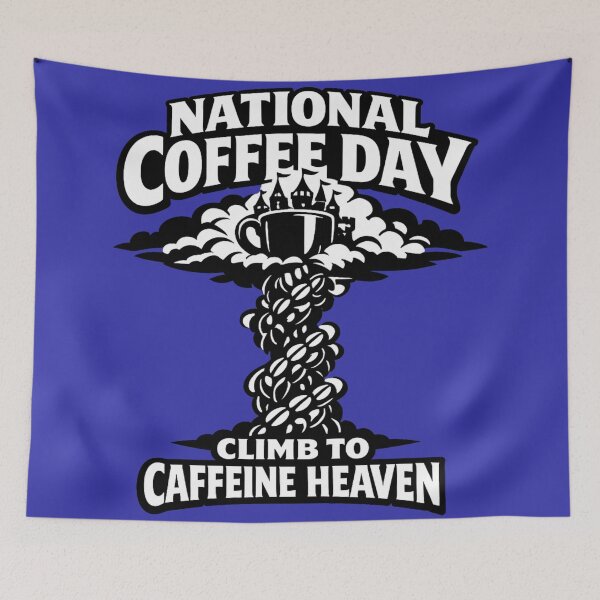 Item preview, Climb to Caffeine Heaven National Coffee Day Coffee Bean designed and sold by irfanshikh.