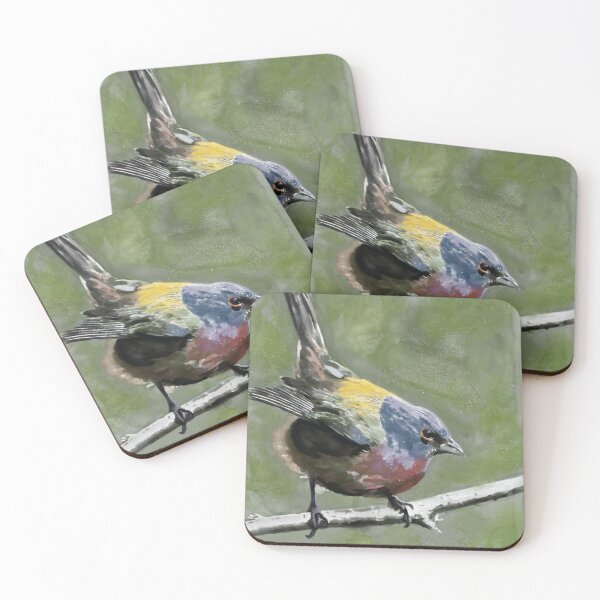 Item preview, Male Painted Bunting Watercolor designed and sold by SGillum.