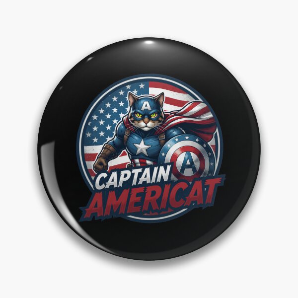 Item preview, Superhero Cat American Flag Comic Design designed and sold by TshirtsOnline-.