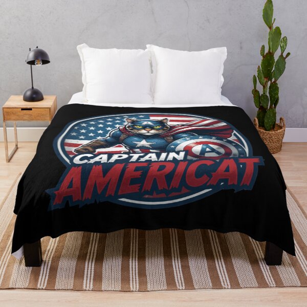 Item preview, Superhero Cat American Flag Comic Design designed and sold by TshirtsOnline-.