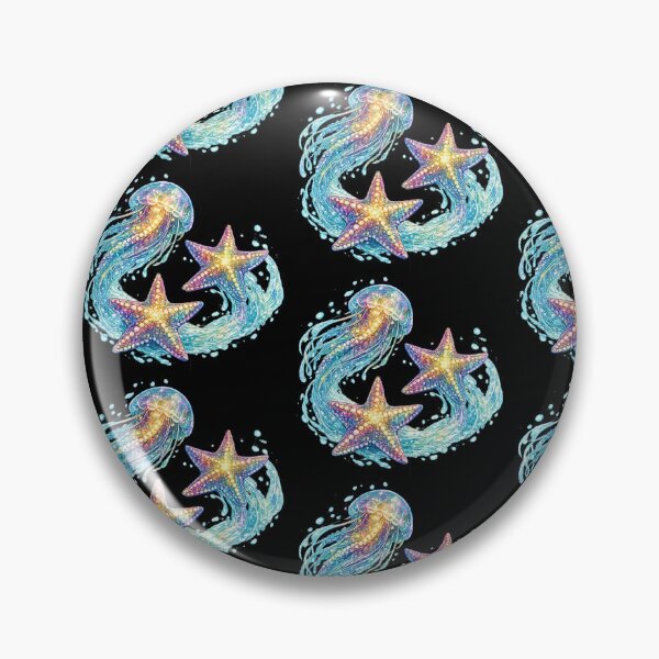 Item preview, Iridescent starfish with glowing bubbles designed and sold by Side Quest Co..