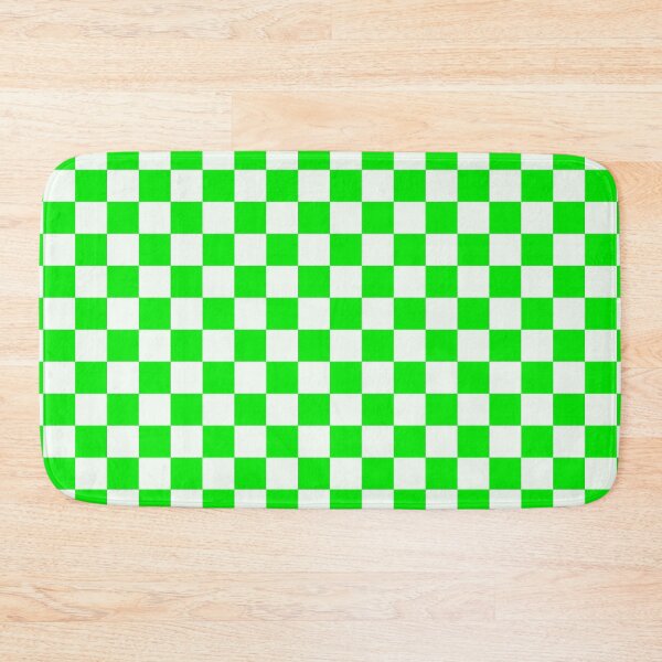 Item preview, Bright Green and White Chequered Pattern designed and sold by Jeallan Designs.
