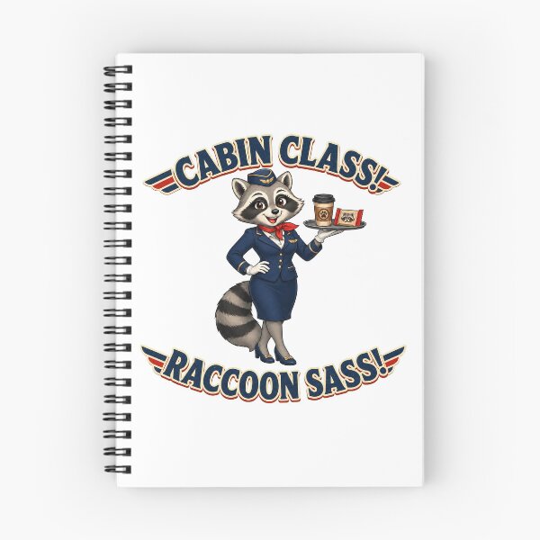 Item preview, Funny Raccoon Flight Attendant Cabin Class Design designed and sold by Kolibra.