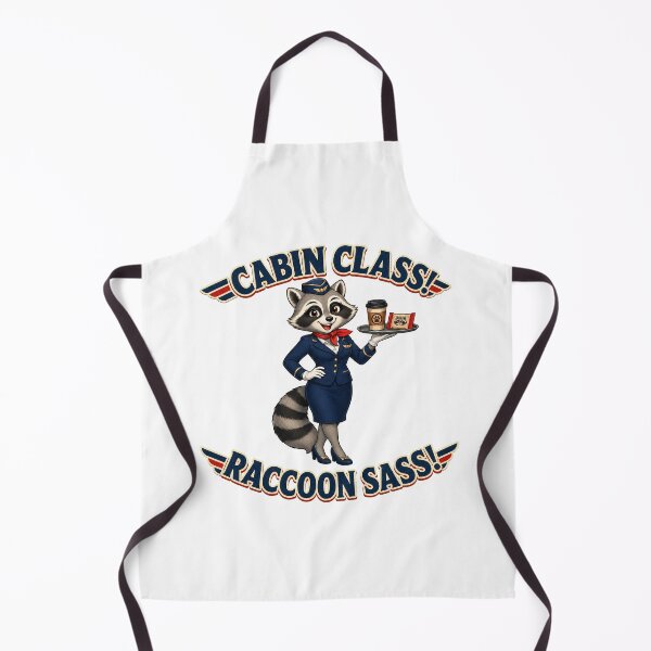 Item preview, Funny Raccoon Flight Attendant Cabin Class Design designed and sold by Kolibra.