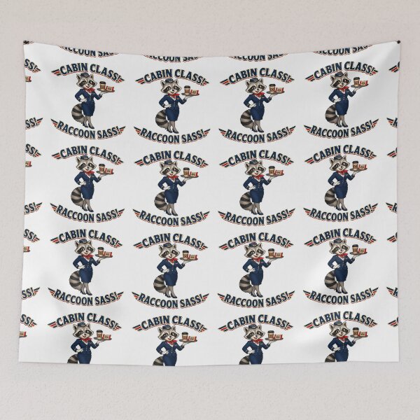 Item preview, Funny Raccoon Flight Attendant Cabin Class Design designed and sold by Kolibra.