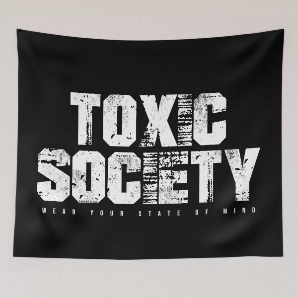 Item preview, TOXIC SOCIETY - Dark Industrial Streetwear Typography Design designed and sold by Darkmosfear.
