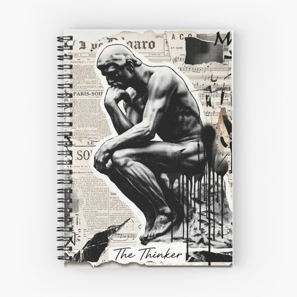 Item preview, The Thinker Street Art Stencil – Urban Grunge Rodin designed and sold by Simplybe1.