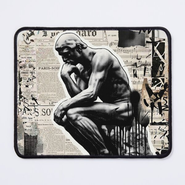 Item preview, The Thinker Street Art Stencil – Urban Grunge Rodin designed and sold by Simplybe1.