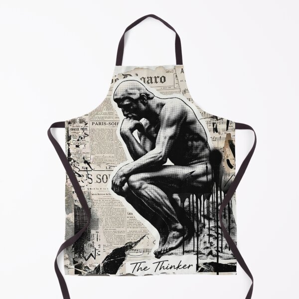 Item preview, The Thinker Street Art Stencil – Urban Grunge Rodin designed and sold by Simplybe1.