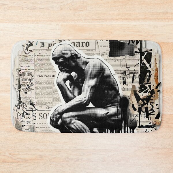 Item preview, The Thinker Street Art Stencil – Urban Grunge Rodin designed and sold by Simplybe1.