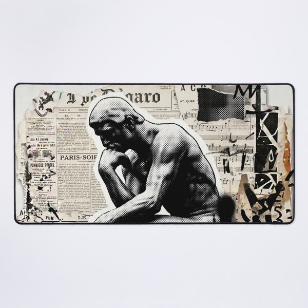 Item preview, The Thinker Street Art Stencil – Urban Grunge Rodin designed and sold by Simplybe1.