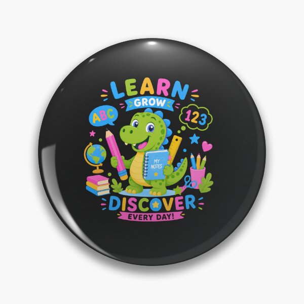Item preview, Learn • Grow • Discover Every Day | Cute Dinosaur Back to School Teacher Shirt designed and sold by Aimetoi.