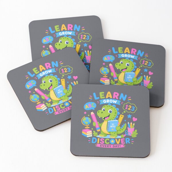 Item preview, Learn • Grow • Discover Every Day | Cute Dinosaur Back to School Teacher Shirt designed and sold by Aimetoi.