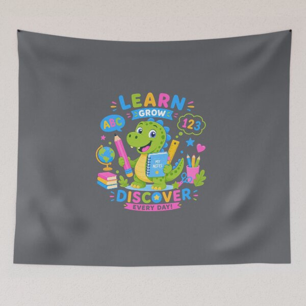 Item preview, Learn • Grow • Discover Every Day | Cute Dinosaur Back to School Teacher Shirt designed and sold by Aimetoi.