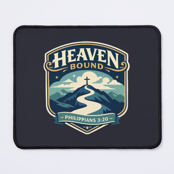 Item preview, Heaven Bound Christian Mountain Path – Philippians 3:20 Bible Verse Art designed and sold by stylishdzign.