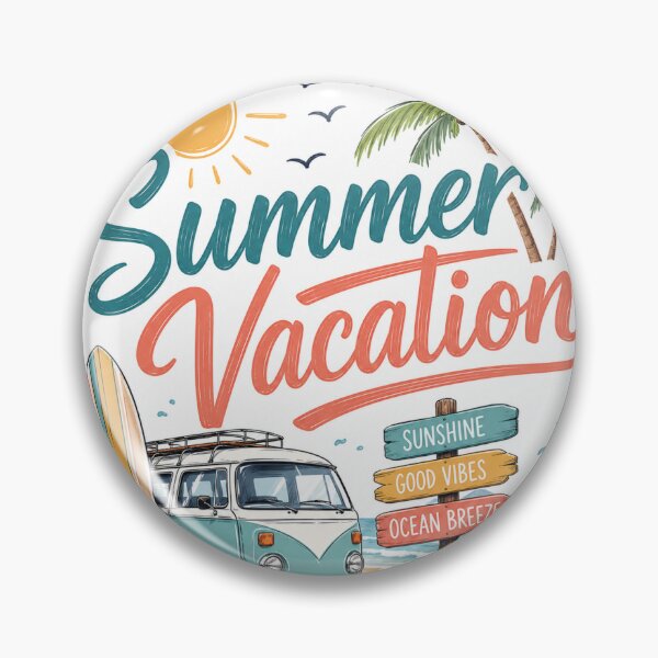 Artikelvorschau, Sommerurlaub Strand Van Surfbrett Palmen Kunstdesign entworfen und verkauft von Vivaro.