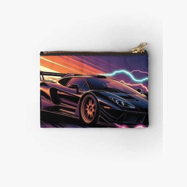Item preview, Electric Neon Supercar | Cyberpunk Synthwave Speed Art designed and sold by Nexus Space.