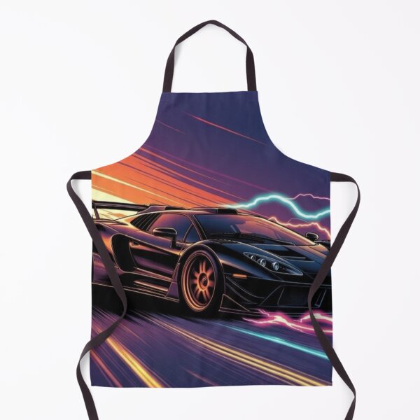 Item preview, Electric Neon Supercar | Cyberpunk Synthwave Speed Art designed and sold by Nexus Space.