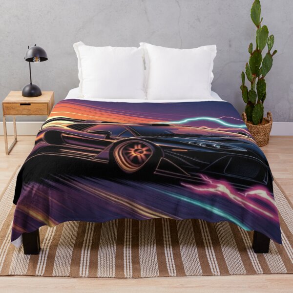 Item preview, Electric Neon Supercar | Cyberpunk Synthwave Speed Art designed and sold by Nexus Space.