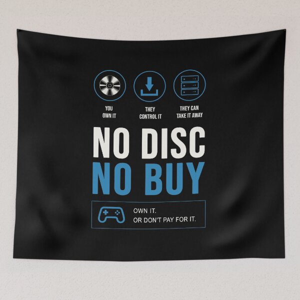 Item preview, No Disc No Buy – Save Physical Games designed and sold by ActiveNerd.