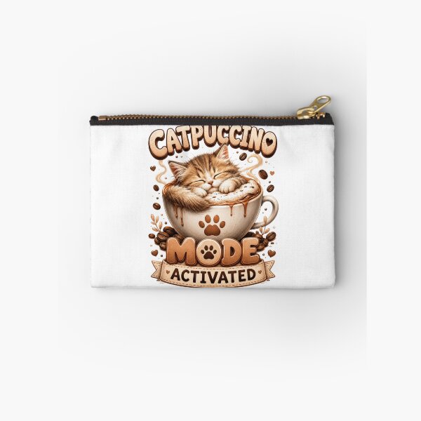 Item preview, Catpuccino Mode Activated Cute Cat Coffee designed and sold by pradeepvisuals.
