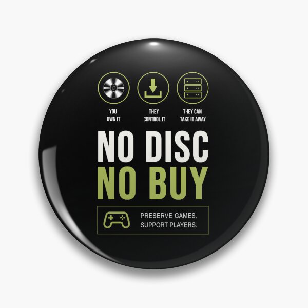 Item preview, No Disc No Buy – Physical Games Forever designed and sold by ActiveNerd.