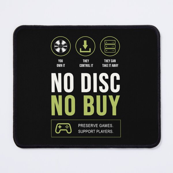 Item preview, No Disc No Buy – Physical Games Forever designed and sold by ActiveNerd.