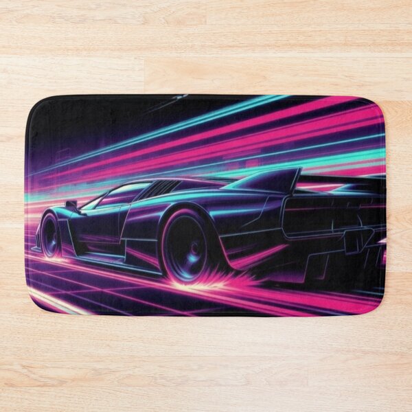 Item preview, Retro Synthwave Supercar Neon Speed | Cyberpunk Sunset Car Art designed and sold by Nexus Space.