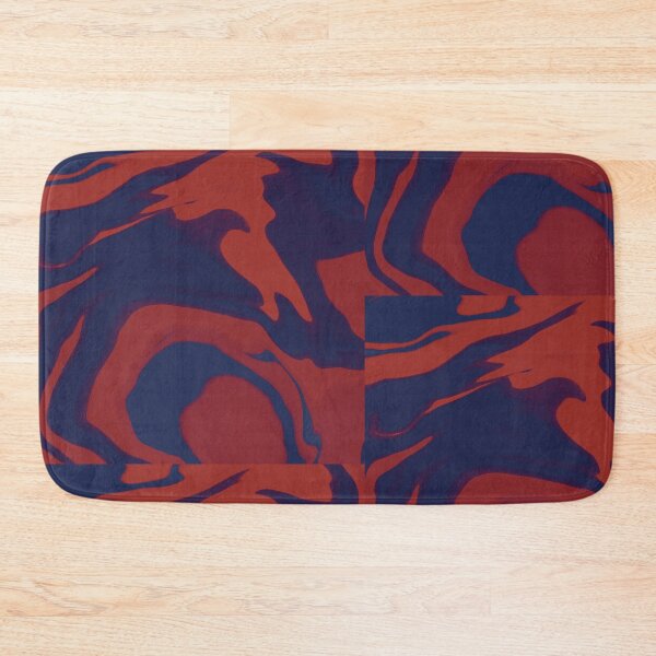 Item preview, Navy and red abstract marble pattern designed and sold by CottageComfortsShoppe.